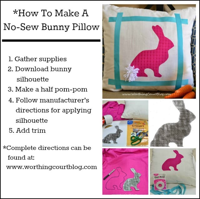 How to make a no sew bunny pillow :: WorthingCourtBlog.com