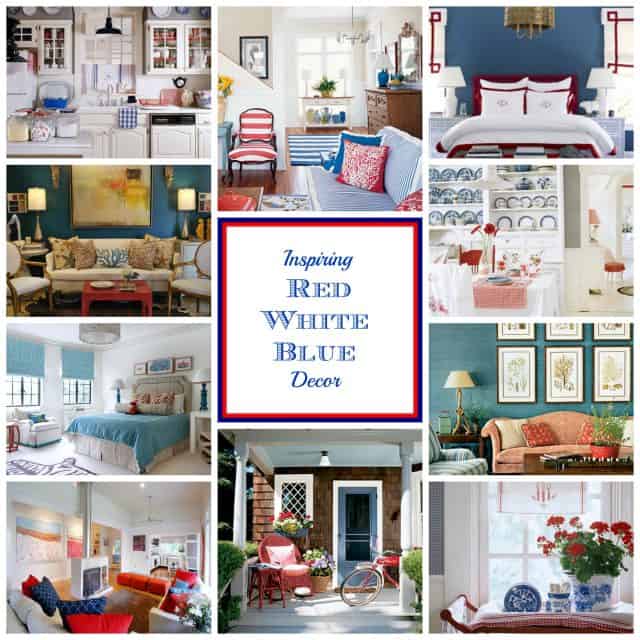 Inspiring ideas for decorating with patriotic red, white and blue