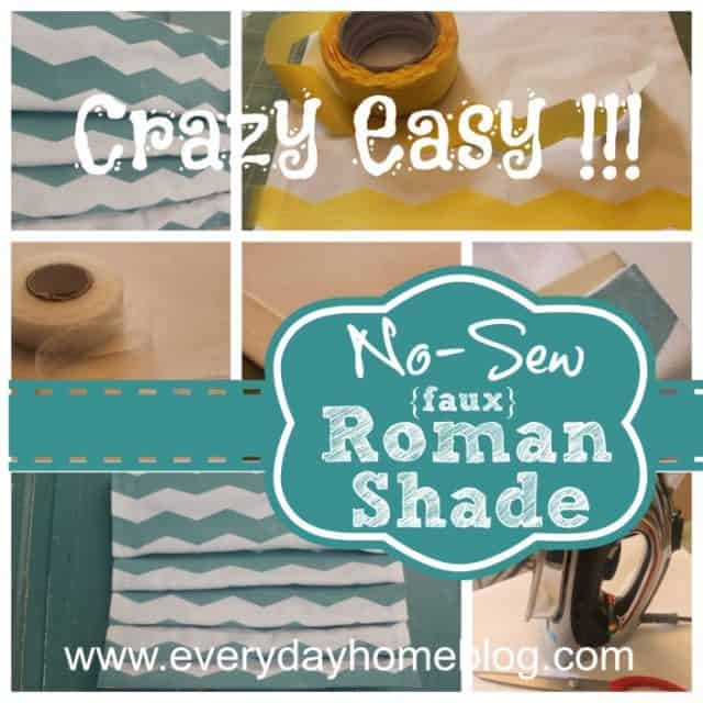 How to make a no-sew roman shade and create your own patterned fabric