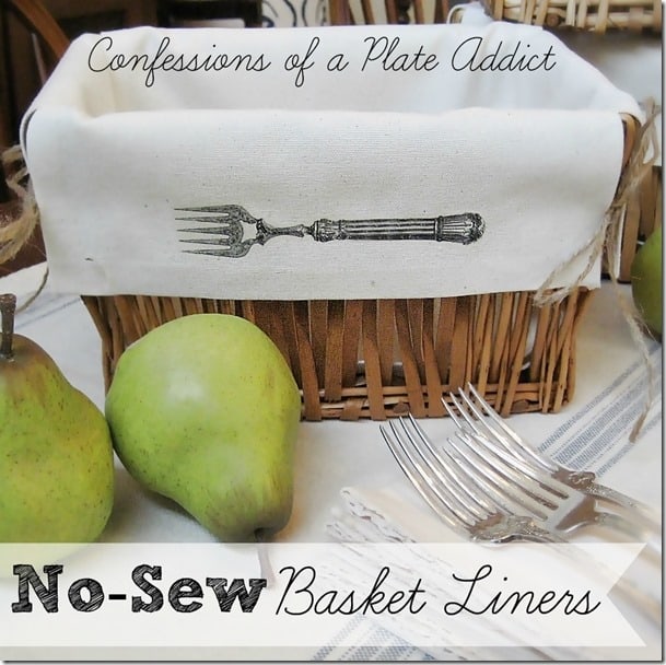 No-sew basket liners