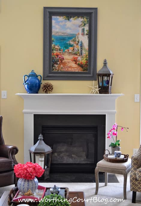 Use these decorating ideas to give your mantel and lighter and brighter look