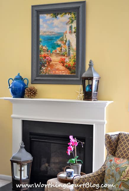 Summery mantel decorating ideas