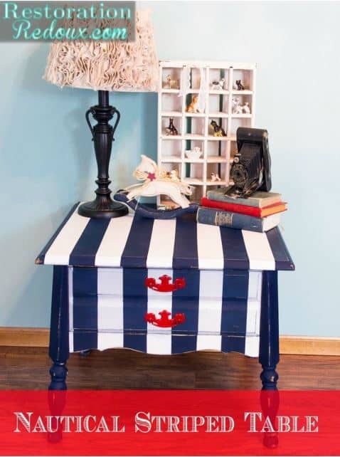 striped table