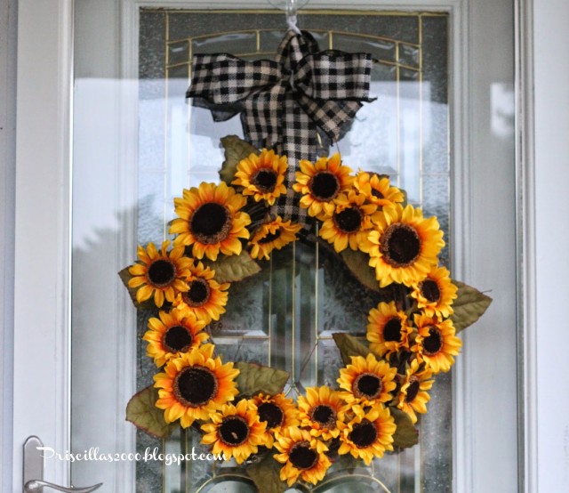 DIY Sunflower Wreath