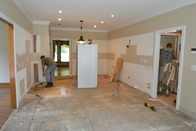 Empty kitchen ready for the new plan