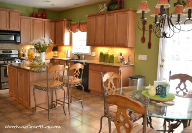 Kitchen with maple cabinets