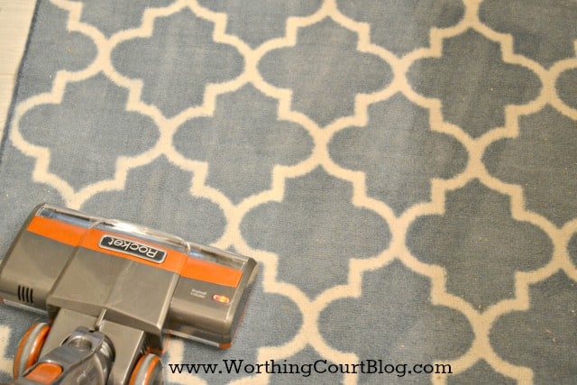 A Shark Rocket vacuum cleaner is great for small area rugs