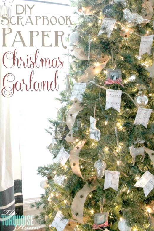 How to make a scrapbook paper Christmas garland