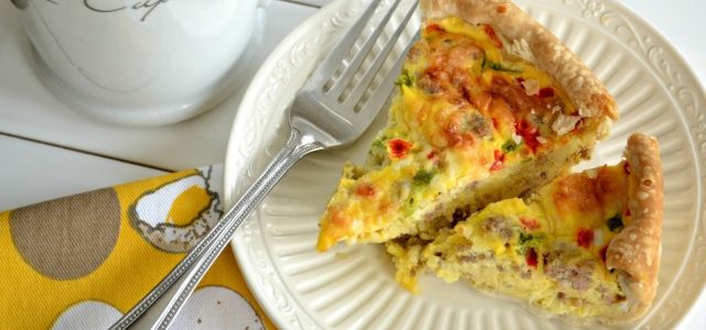 Your family will love you for making this yummy breakfast casserole! It can be frozen for baking at a later time or made and baked right away. The recipe makes two pies so it's great for feeding a crowd or for baking one now and saving the other for later. It reheats wonderfully, so make it over the weekend and pop a piece in the microwave each weekday morning for a nutritious, tummy filling breakfast.