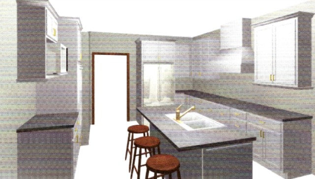 Digital rendering for kitchen renovation