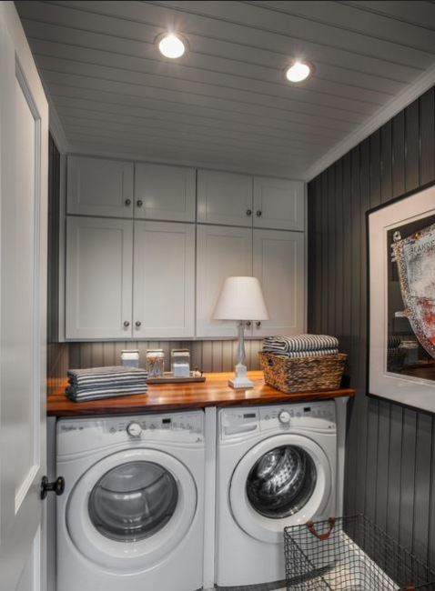 Even the smallest of laundry areas can be loaded with style.