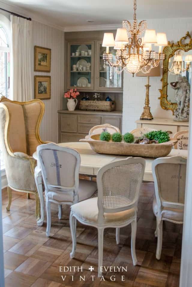 A beautiful French country dining room renovation