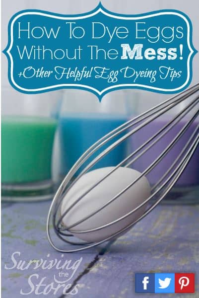 Use a whisk to hold Easter eggs for dying