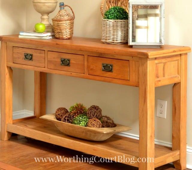 Console table decor