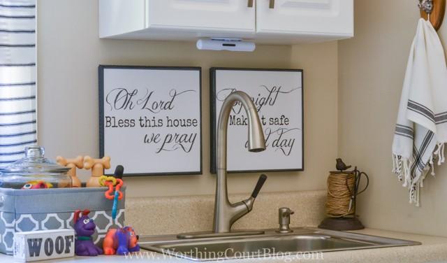 Updated laundry room sink area