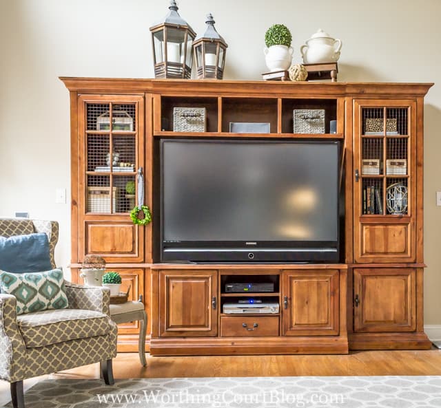 Entertainment center makeover