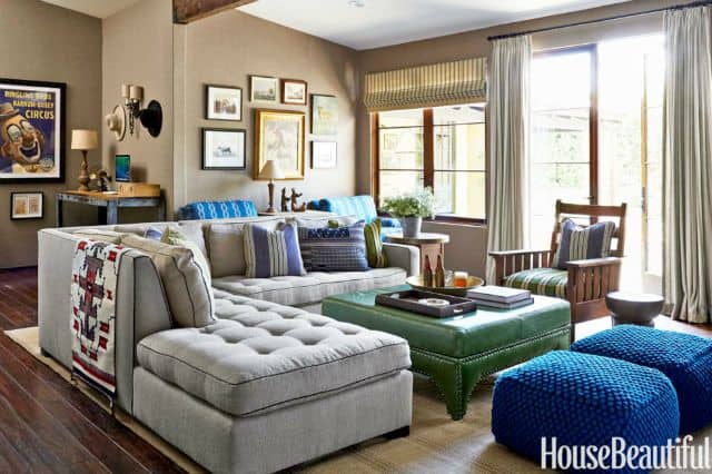 It's ok to use a sectional sofa in a small family room!
