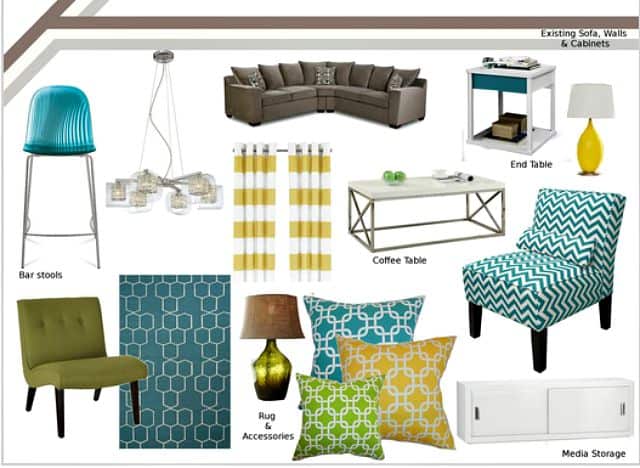 Modern Living Room Moodboard from Dezignables