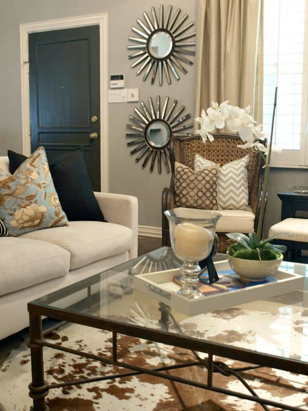 Use mirrors in a small room to add light