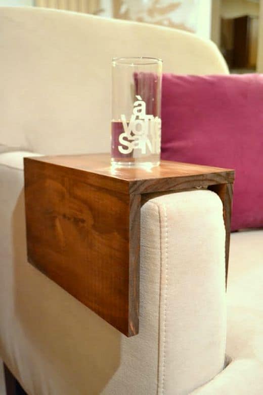 Use a diy couch sleeve when there simply isn't room for a side table