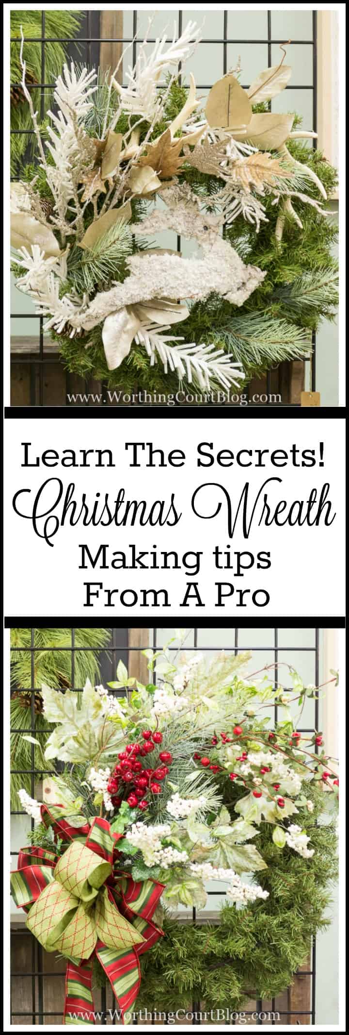 How To Decorate A Christmas Wreath - Directions From A Pro.