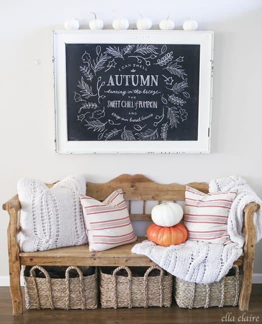 DIY Autumn Chalkboard