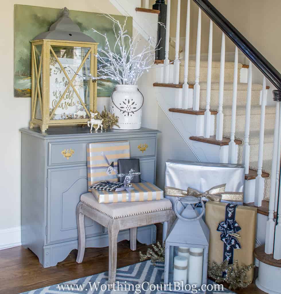 Rustic and elegant christmas foyer worthing court