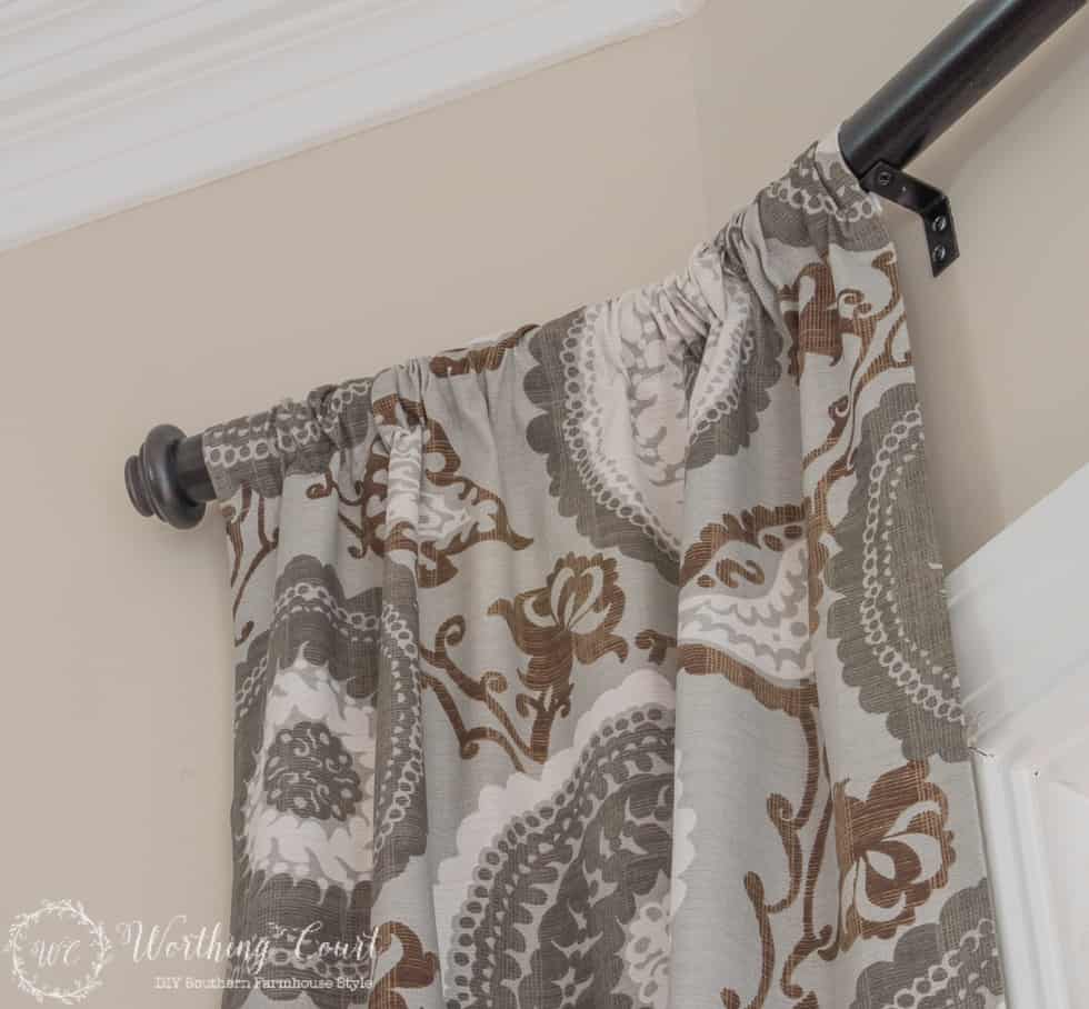 DIY Cheater Bay Window Drapery Hardware