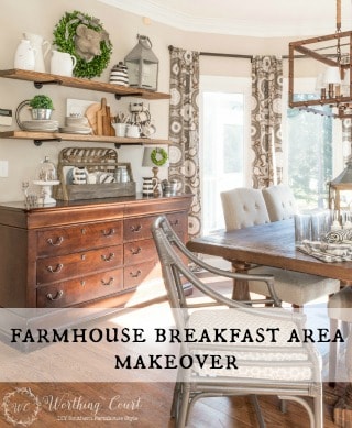Farmhouse Breakfast Area Makeover