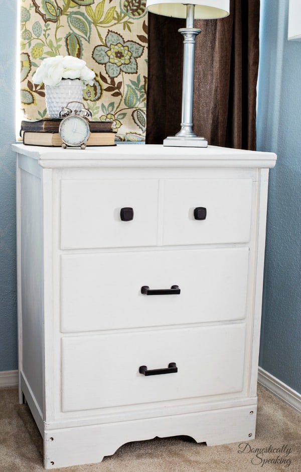 Repurposed Desk Turned Into A Nightstand