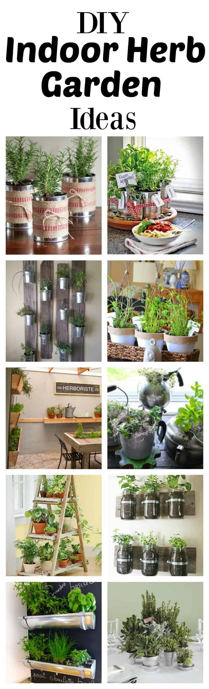 What could be more convenient than being able to clip herbs to cook with right in your own kitchen? Check out these inspiring DIY indoor herb garden ideas that would be so easy to diy yourself!