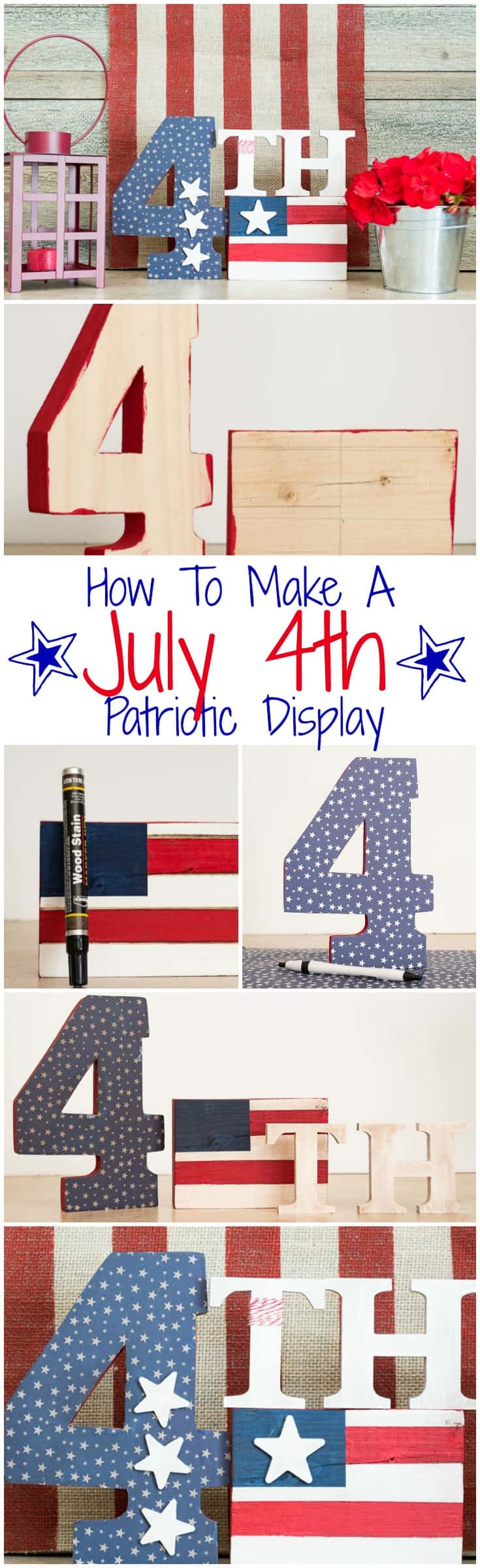 How to make a Patriotic Craft For Memorial Day, Flag Day And July 4th poster.