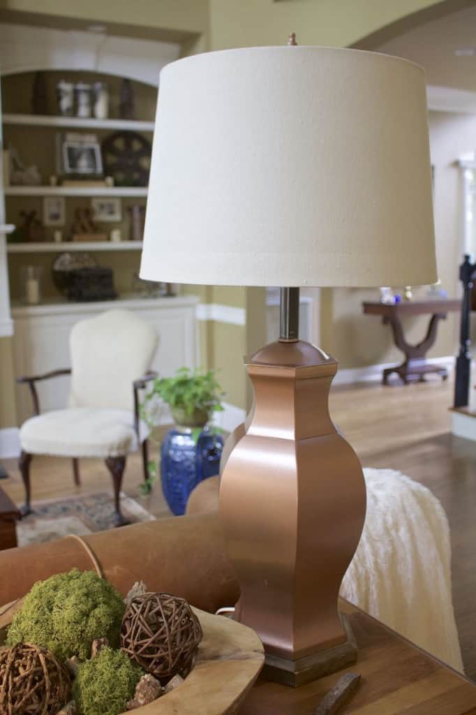 From brass to copper diy lamp makeover.