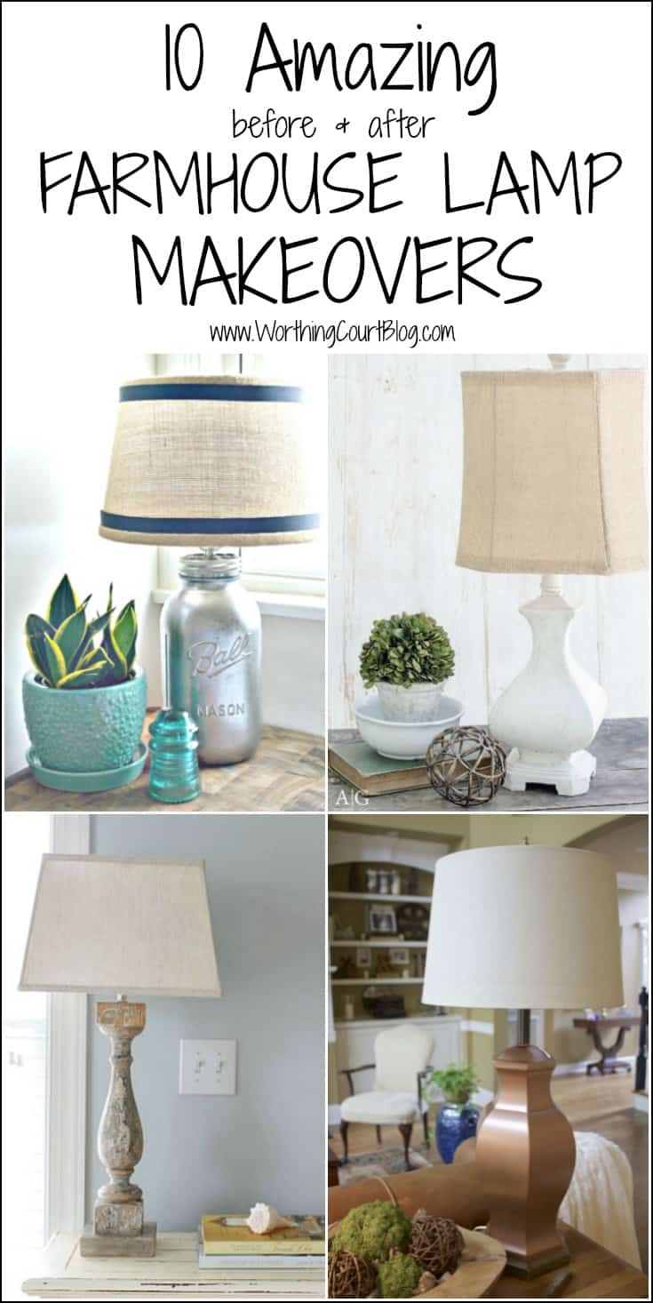 5 Thrifted Lamp Makeover Ideas - Painting by the Penny