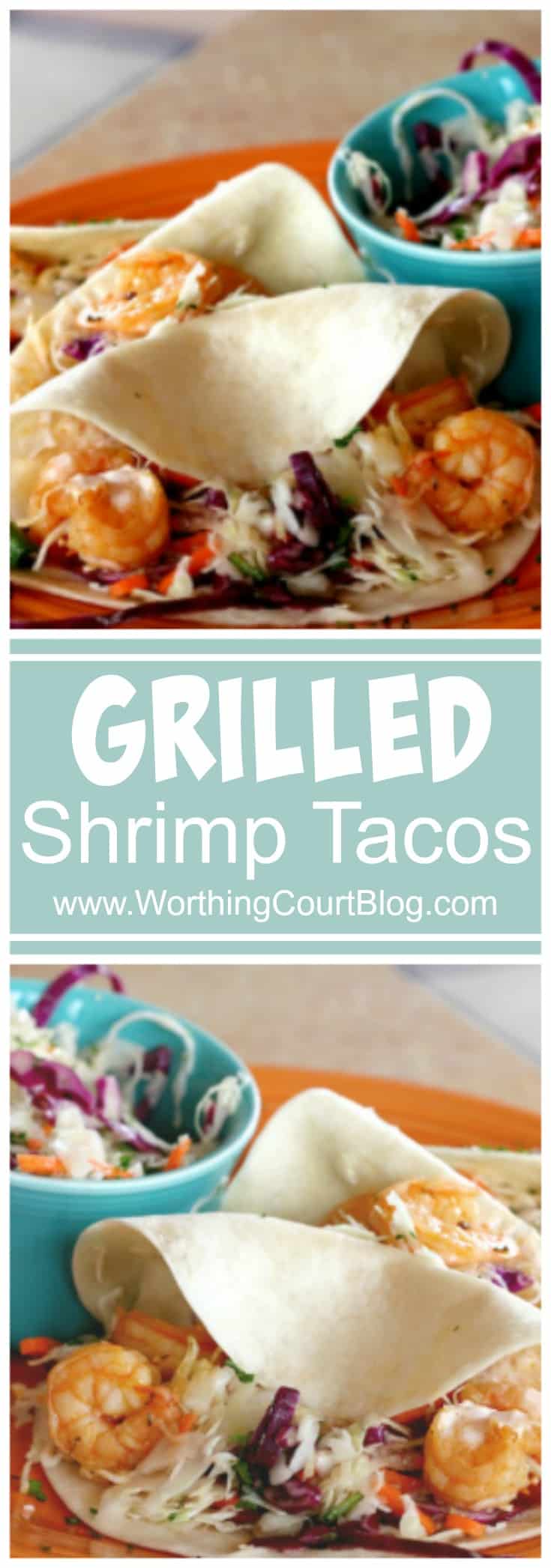 Grilled Shrimp Tacos poster.