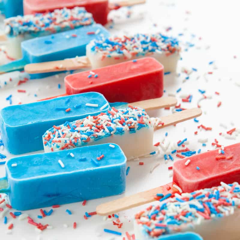 How to make red, white and blue patriotic popsicles for Memorial Day, Flag Day, July 4th or any time of year!