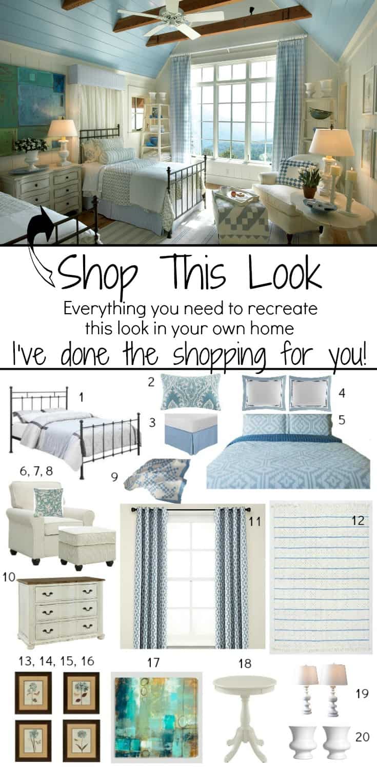 Love the look of this beautiful bedroom? You can recreate it in your own home and I've done all of the shopping for you!