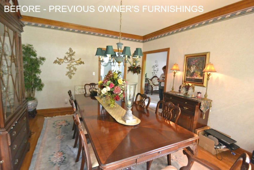 Dining Room with previous owners furnishings