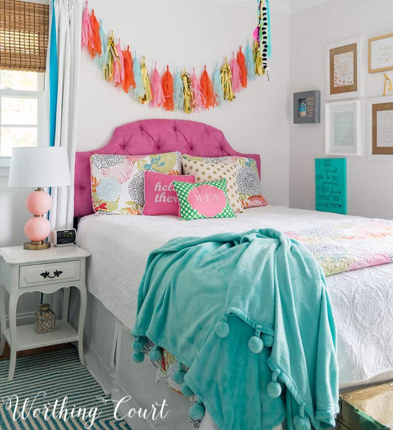 Colorful teenage girl's bedroom || Worthing Court
