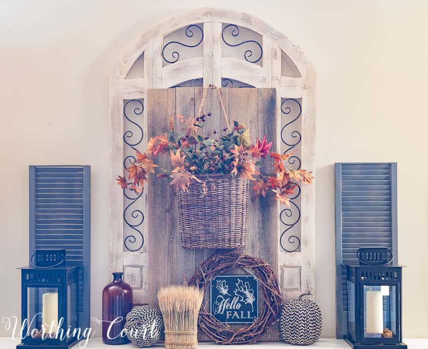 Fall mantel decorations || Worthing Court