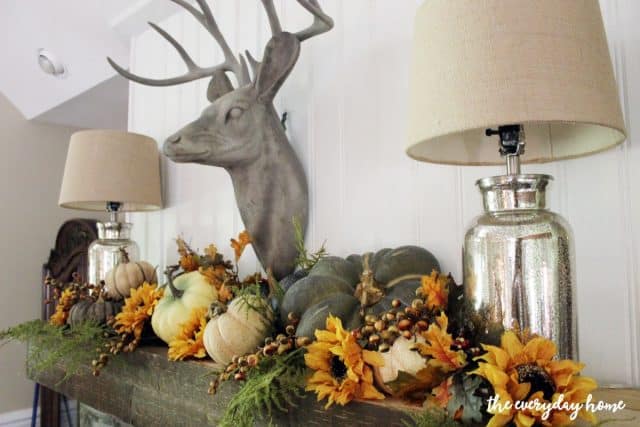 Rustic Fall Mantel from The Everyday Home