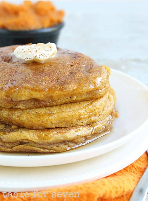 Pumpkin Pancakes from Table For Seven