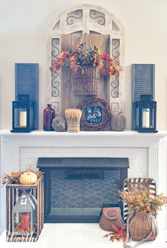 Rustic Farmhouse Fall Mantel || Worthing Court