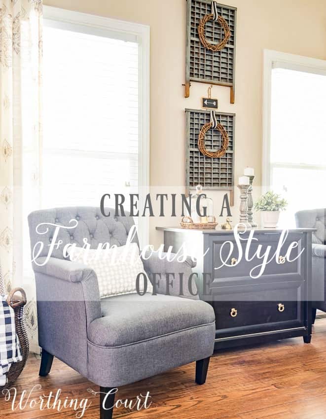 Gray chairs for a farmhouse style office
