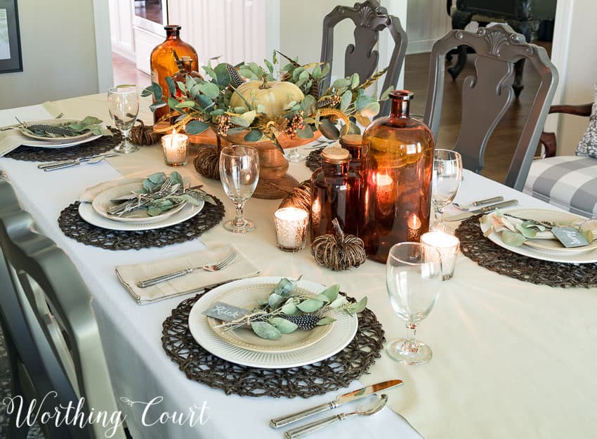 Causal And Elegant Thanksgiving Tablescape || Worthing Court
