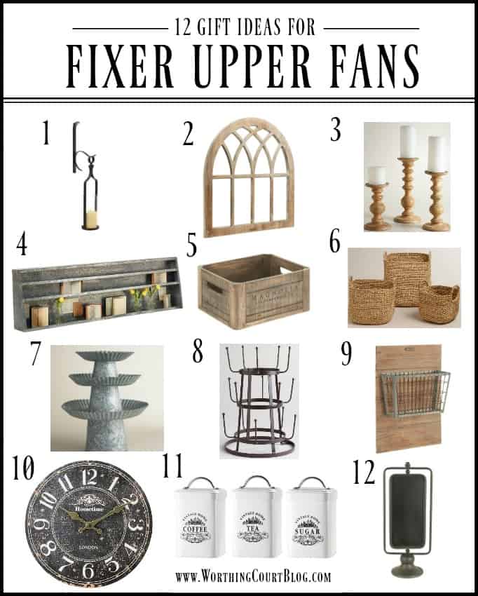 12 gift ideas for farmhouse style and Fixer Upper fans || Worthing Court