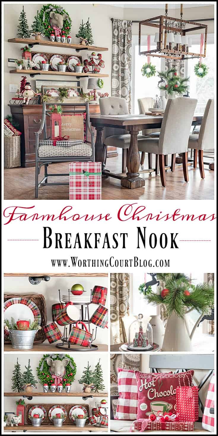 Farmhouse Christmas Breakfast Nook graphic.