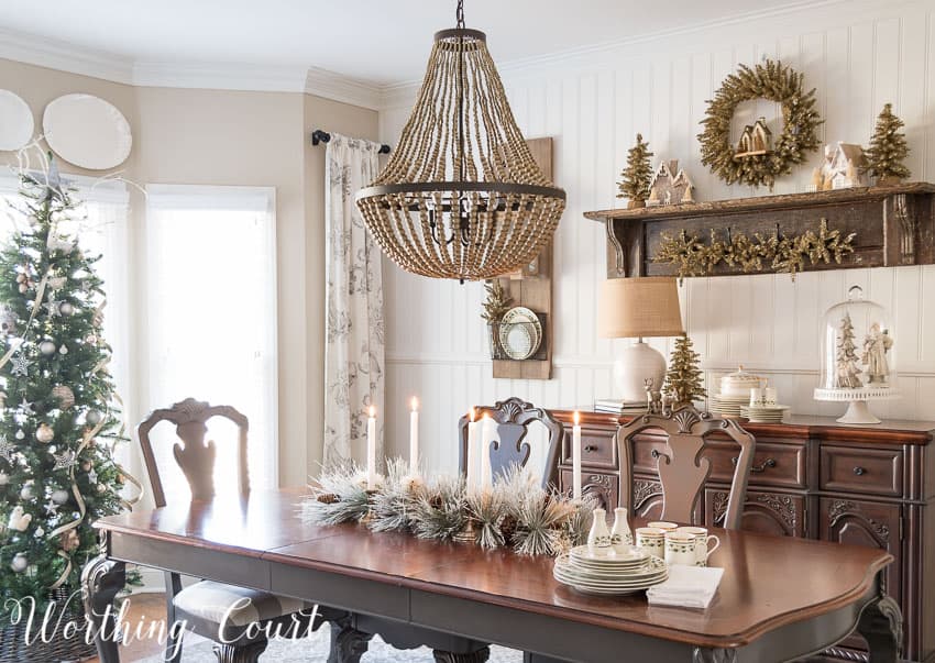 Farmhouse Christmas dining room || Worthing Court