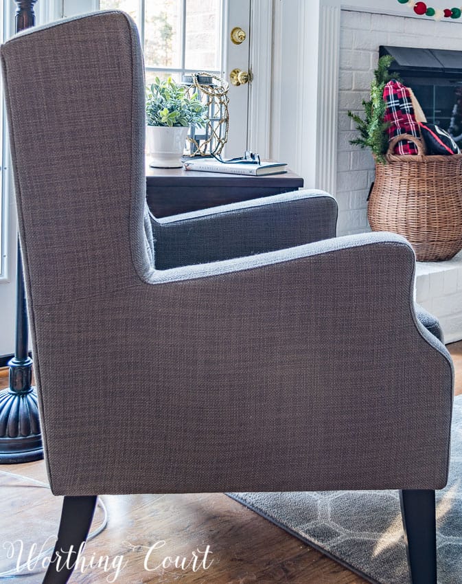 Side view of wing chair || Worthing Court