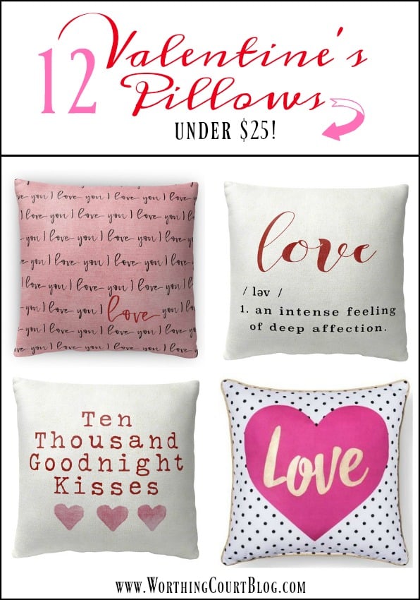 12 Valentine's Day Pillows Under $25 || Worthing Court